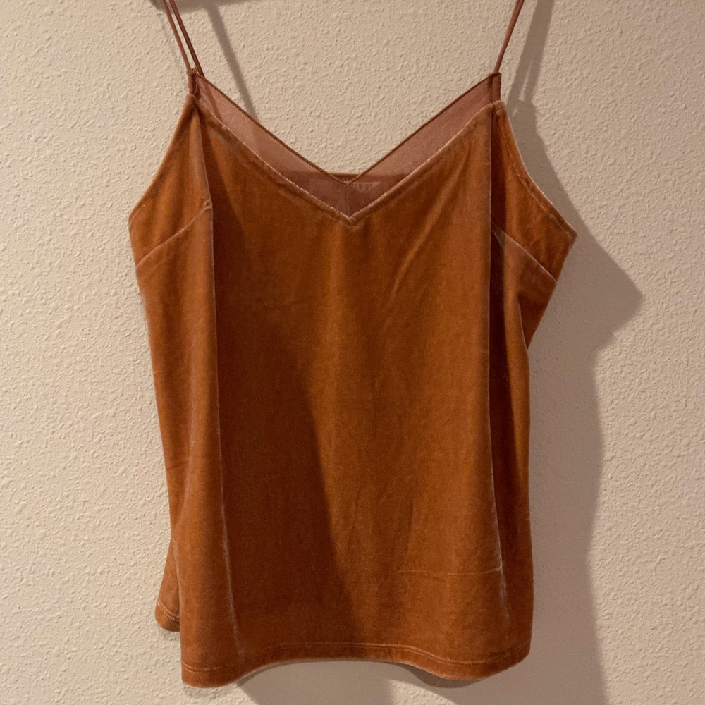 Pink soft velvet cami